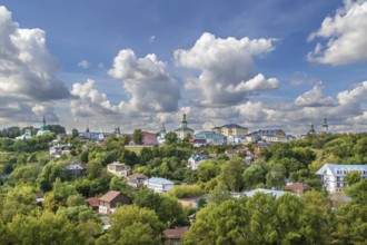 View of Vladimir old town from Pushkin park, Russia, Europe