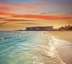 Alicante Postiguet beach in Costa Blanca of Spain