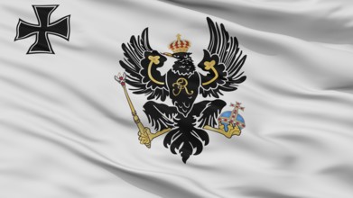 War Ensign Of Prussia 1816 Flag, Closeup View