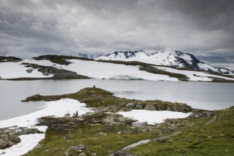 The famous County Road 55. Highest mountain road in Norway, part of National Tourist Route