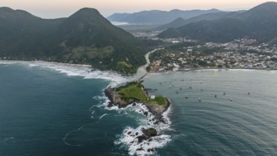 Florianopolis, Armação beach, aerial view. Santa Catarina, SC