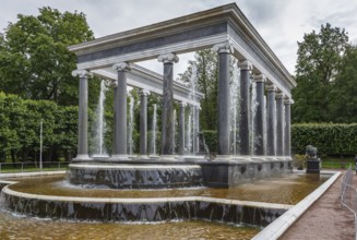 Lion Cascade in LOwer park in Peterhof, Russia, Europe