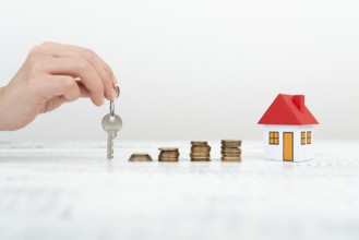 Lady Presenting New Home Savings Deals In Outfit, Business Woman Showing Possible Investment