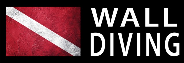 Wall Diving, Diver Down Flag, Scuba flag, Scuba Diving