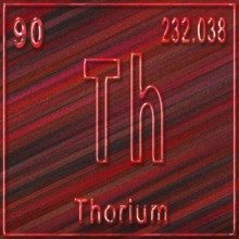 Thorium chemical element, Sign with atomic number and atomic weight, Periodic Table Element