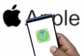 Apple Find My App Logo on phone Screen