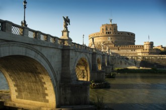 Daytime view of the Castle Sant'Angelo in Rome Italy Europe