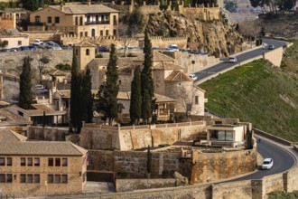 Toledo, Spain, February 19, 2023: Mozarabic Church of San Lucas in Toledo. Telephoto lens view,