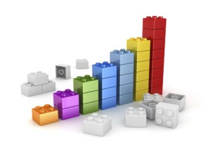 Chart made colorful toys, This is a computer generated and 3d rendered picture