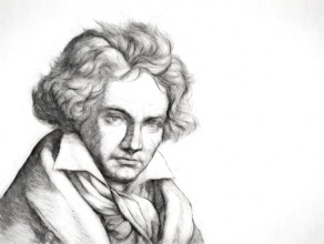 Ludwig van Beethoven, 1770 -1827, German composer, digitally altered