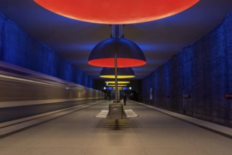 MUNICH, Germany, JANURAY 01, 2023, Scenic subway station Westfriedhof in Munich, Bavaria, Germany,