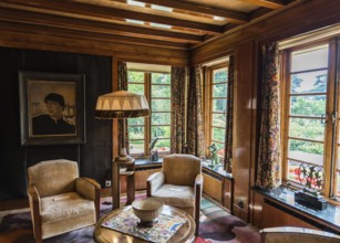 Uccle, Brussels/ Belgium, 05 24 2018: Atr nouveau luxury interior of the Van Buuren museum