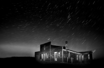 Star Trails Night Photography Saskatchewan Canada dark