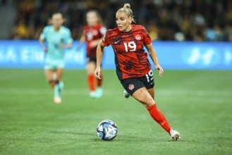 MELBOURNE, AUSTRALIA, JULY 31: Adriana LEON of Canada as Australia plays Canada at the FIFA Women's