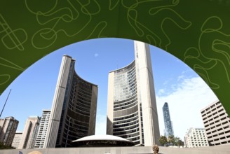 Toronto Downtown urban city blue sky modern
