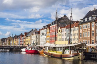 Nyhavn in the city of Copenhagen, Denmark, Europe