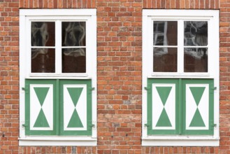 Window on a brick house, Dutch