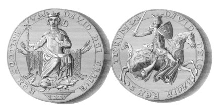Siegel von David I., Fürst der Kumbrer, König der Schotten