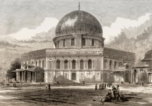 Al-Aqsa mosque, Temple Mount in the Old City of Jerusalem, 19th century