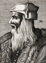 Leonardo da Vinci, 1452 - 1519, Italian painter, sculptor, architect and engineer, digitally edited