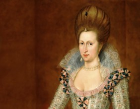 Anne of Denmark, 1574 - 1619, wife of James VI and I, James Charles Stuart, 1566 – 1625, King of
