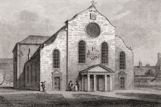 Canongate Church, Edinburgh, Scotland, 19th century, Views in Edinburgh by J. & H. S. Storer, 1820
