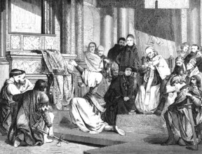 Liutprand, King of the Lombards from 712 to 744, at Saint Peter's tomb