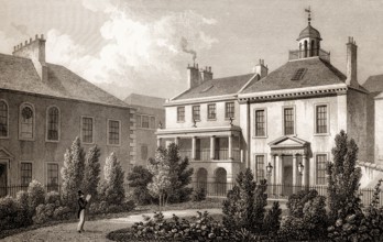 Surgeon's Square in 1829, Edinburgh, Scotland, 19th century, from Modern Athens by Th. H. Shepherd