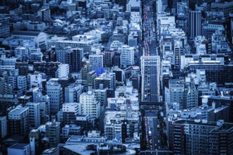 Image of the road visible from the Yokohama Landmark Tower. Shooting Location: Yokohama-city