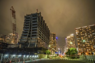 High-rise building construction site of the Yokohama Minato Mirai. Shooting Location: Yokohama-city