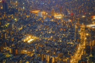 Tokyo cityscape (photographed from Tokyo Sky Tree). Shooting Location: Sumida -ku, Tokyo