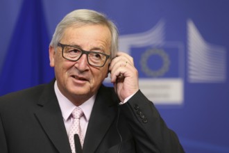 Brussels, Belgium - January 30, 2017: European Commission President Jean-Claude Juncker speaks to