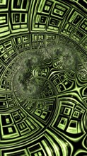 Curved grid - abstract computer-generated image. Fractal geometry: curved, distorted rectangular