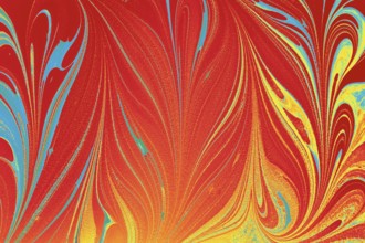 Abstract creative marble pattern texture. Traditional art of Ebru marbling
