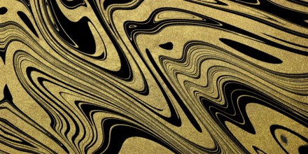 Golden swirl artistic design, gold glitters, black lines, trendy style