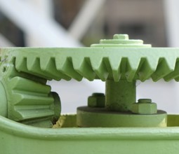 Old gears with cogs for rotational motion