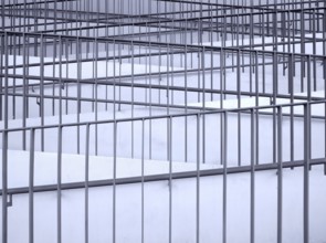 Abstract pattern formed by a zigzag staircase