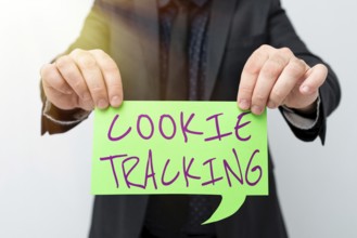 Inspiration showing sign Cookie Tracking, Business overview Data stored in the user s is computer