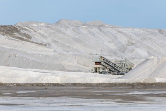 Salt exploitation in the village of Salin de Giraud near the mouth of the Grand Rhone. Parc naturel