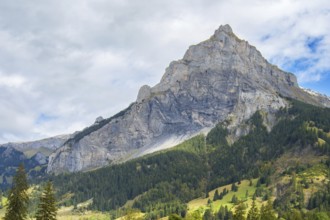 Switzerland, panoramic view of Swiss Alps rocky mountain peaks, Jungfrau, Europe