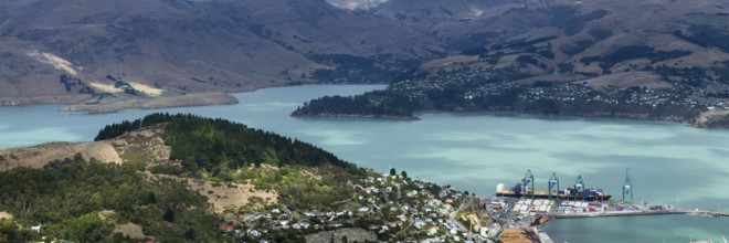 Christchurch in New Zealand. Panoramic view