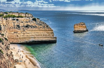 Portugal, Algarve, Cliffs of Praia da Marinha, Europe