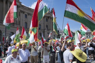 29.06.2024, Berlin, Germany, Europe, Thousands of Iranian exiles protest under the slogan, Europe
