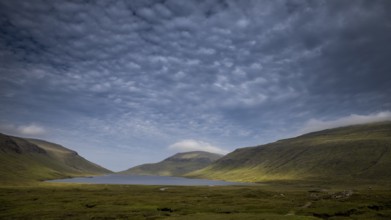 The wild landscape of the Faroe Islands in the North Atlantic