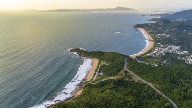 Balneario Camboriu in Santa Catarina. Taquaras Beach and Laranjeiras Beach in Balneario Camboriu.