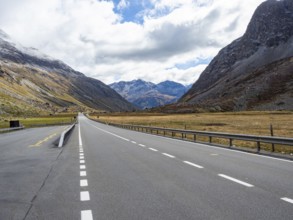Alpine road on the Julierpass in Switzerland