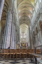 The interior of the Cathedral Basilica of Our Lady, Amiens, France, Europe