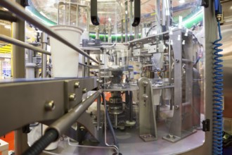 Yoghurt packing machine is shown at a food and drink exhibition