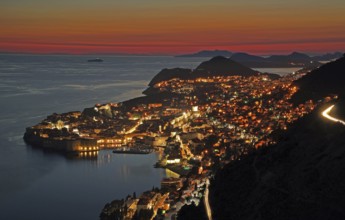 Croatia, Dubrovnik, twilight, Dalmatia, Europe