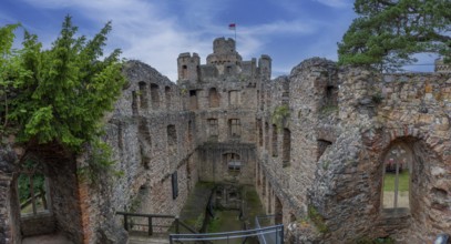 Auerbach Castle on the Bergstrasse, castle ruins, Bensheim, Hesse, Germany, Europe